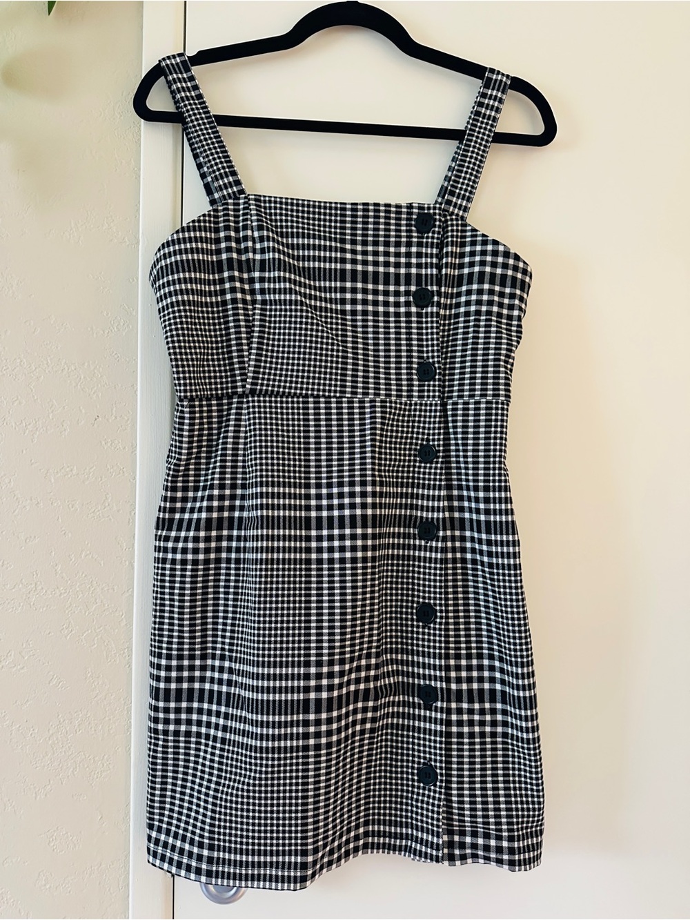 H&M Mini Dress -Small- black and White Gingham